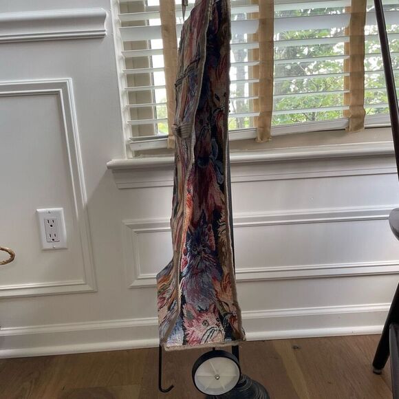 Vintage Cat Tapestry Wheeled Shopper Bag Tote Collapseable - Picture 6 of 13